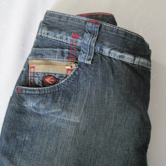 ENERGIE “New Waco” Jeans Wide Leg Distressed Denim - Size 14 - NWT - Picture 2 of 10